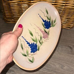 Emerson Creek Pottery Bedford VA Wisteria Retired Pattern Oval Platter 2001